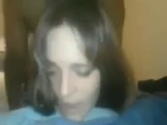 While being pushed by BBC, the white, dark-haired nympho was resting on her stomach.